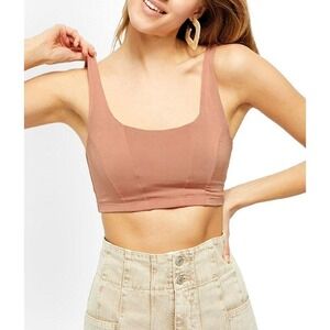 Free People NWT Womens XS Pink Clay Be Cool So Radiant Brami Crop OB1143870